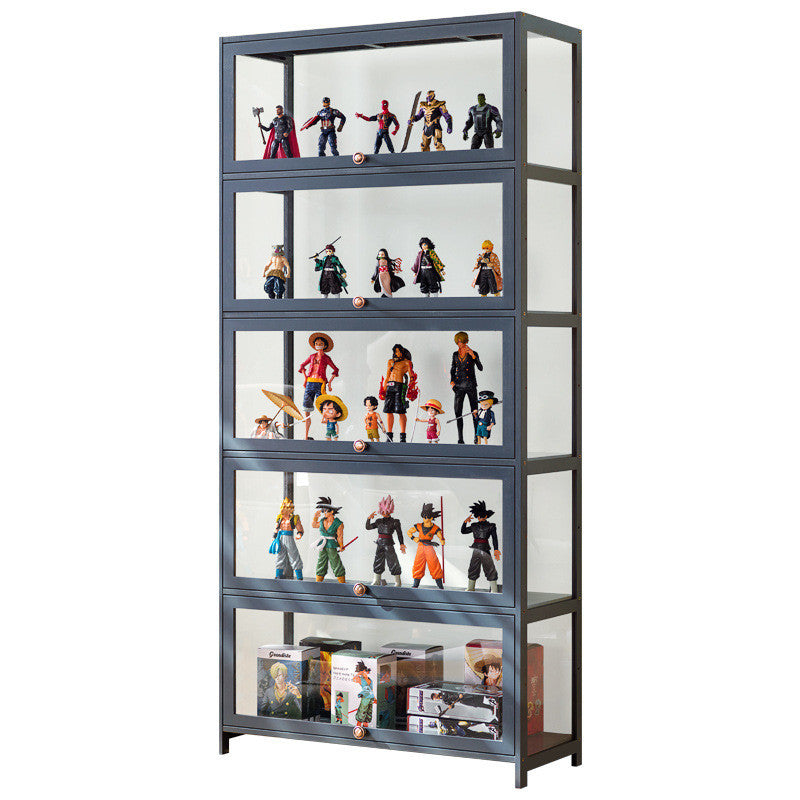 Action Figure Display Case Transparent Dustproof Showcase Lego Toy Acrylic Storage Box Bookcase