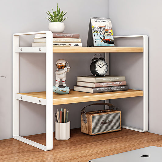 Desk Storage Shelf Multi-layer Desktop Organizer Simple Office Mini Shelf Iron Student Bookcase