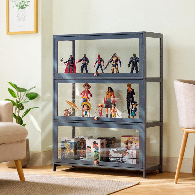 Action Figure Display Case Transparent Dustproof Showcase Lego Toy Acrylic Storage Box Bookcase