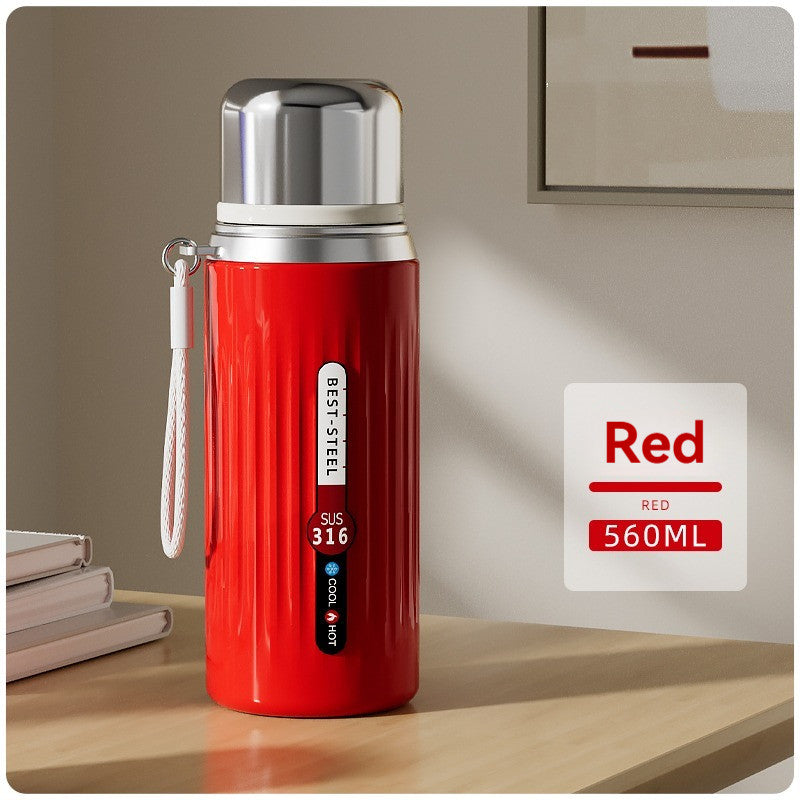 316 Stainless Steel Insulated Cup Outdoor Large Capacity Handle Water Bottle Vacuum Cold Bottle