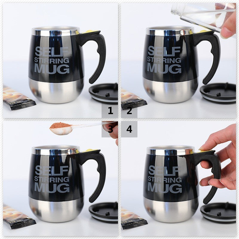 Automatic Mixing Cup Stainless Steel Milk Powder Stirring Cup Creative Electric Mixing Cup