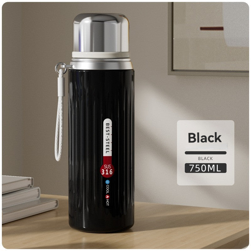 316 Stainless Steel Insulated Cup Outdoor Large Capacity Handle Water Bottle Vacuum Cold Bottle