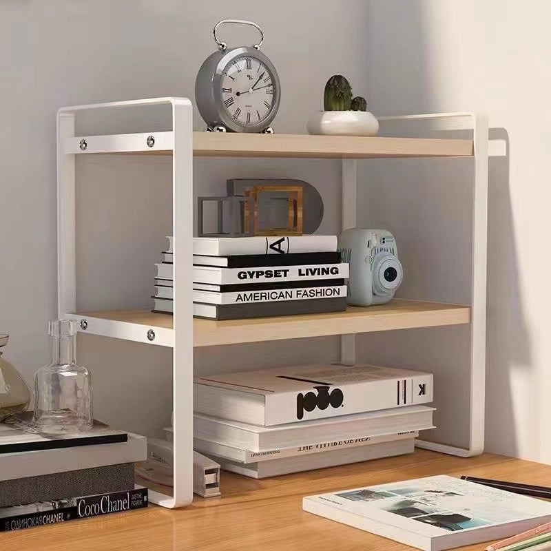 Desk Storage Shelf Multi-layer Desktop Organizer Simple Office Mini Shelf Iron Student Bookcase