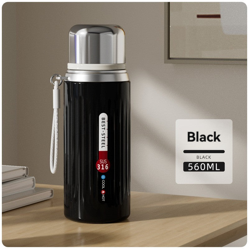 316 Stainless Steel Insulated Cup Outdoor Large Capacity Handle Water Bottle Vacuum Cold Bottle